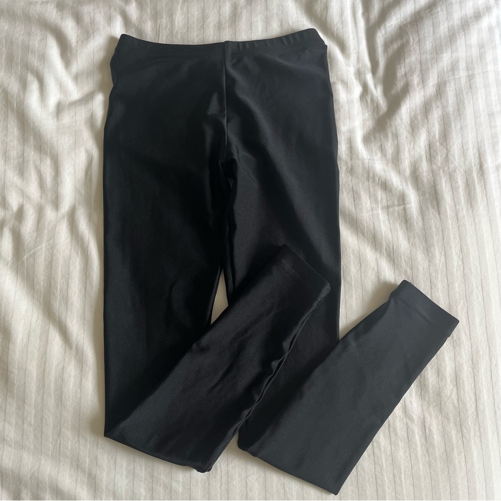 American apparel black sheen leggings